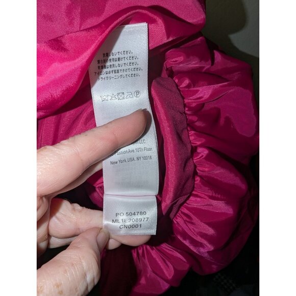 Liv Foster Women's 12 Pink Magenta Strapless Ruched Bubble Hem Dress - Picture 6 of 14